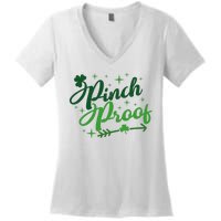 Pinch Proof Funny St Patrick's Day Holiday Women's V-Neck T-Shirt