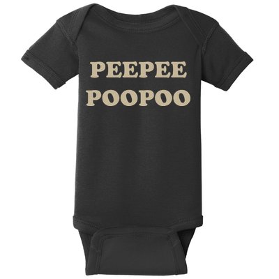 PeePee PooPoo Funny Sarcastic Adult Humor Sayings Baby Bodysuit