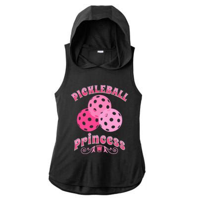 Pickleball Princess funny sport lover coach Ladies PosiCharge Tri-Blend Wicking Draft Hoodie Tank