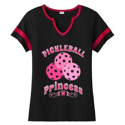 Pickleball Princess funny sport lover coach Ladies Halftime Notch Neck Tee