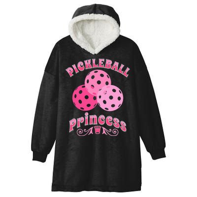 Pickleball Princess funny sport lover coach Hooded Wearable Blanket