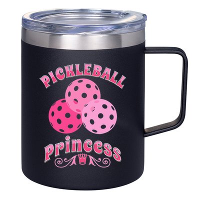 Pickleball Princess funny sport lover coach 12oz Stainless Steel Coffee Mug