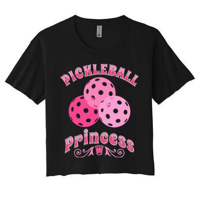 Pickleball Princess funny sport lover coach Crop Top