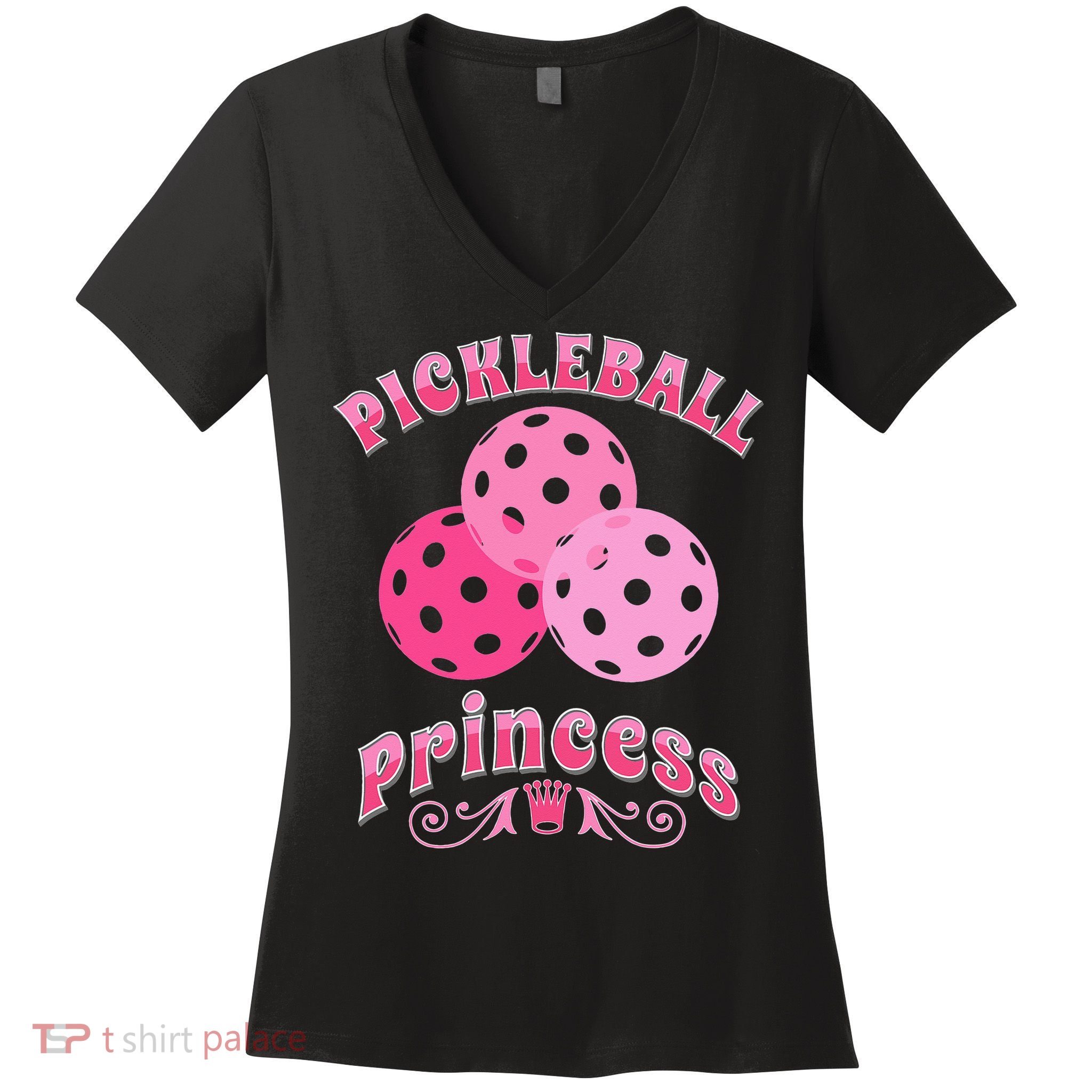 Pickleball Princess funny sport lover coach Women's V-Neck T-Shirt