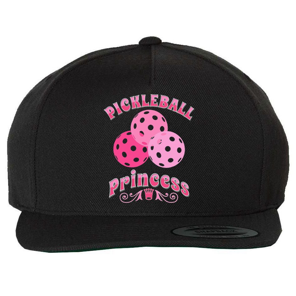 Pickleball Princess funny sport lover coach Wool Snapback Cap