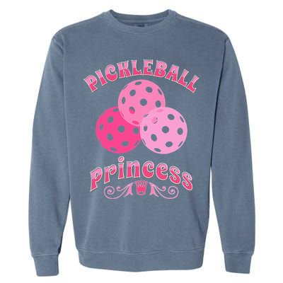 Pickleball Princess funny sport lover coach Garment-Dyed Sweatshirt