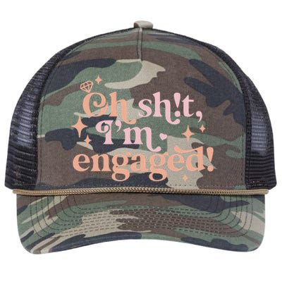 Oh Sh!t I'm Engaged Retro Rope Trucker Hat Cap