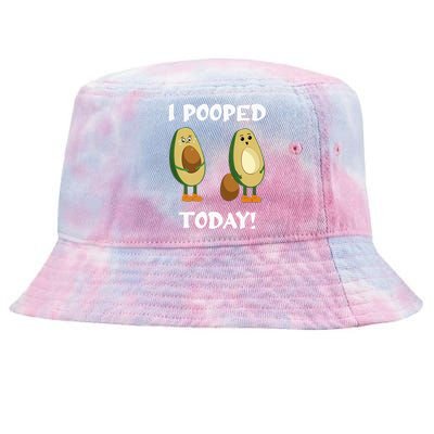 Proud Pooper Funny Poop Fart I Pooped Today Tie-Dyed Bucket Hat