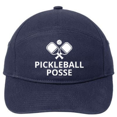 Pickleball Posse Funny Pickleball Quote Pickleball Lovers 7-Panel Snapback Hat