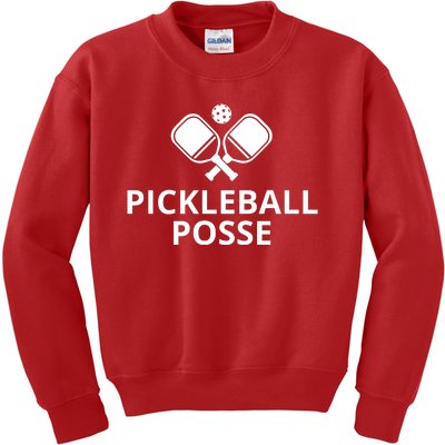 Pickleball Posse Funny Pickleball Quote Pickleball Lovers Kids Sweatshirt