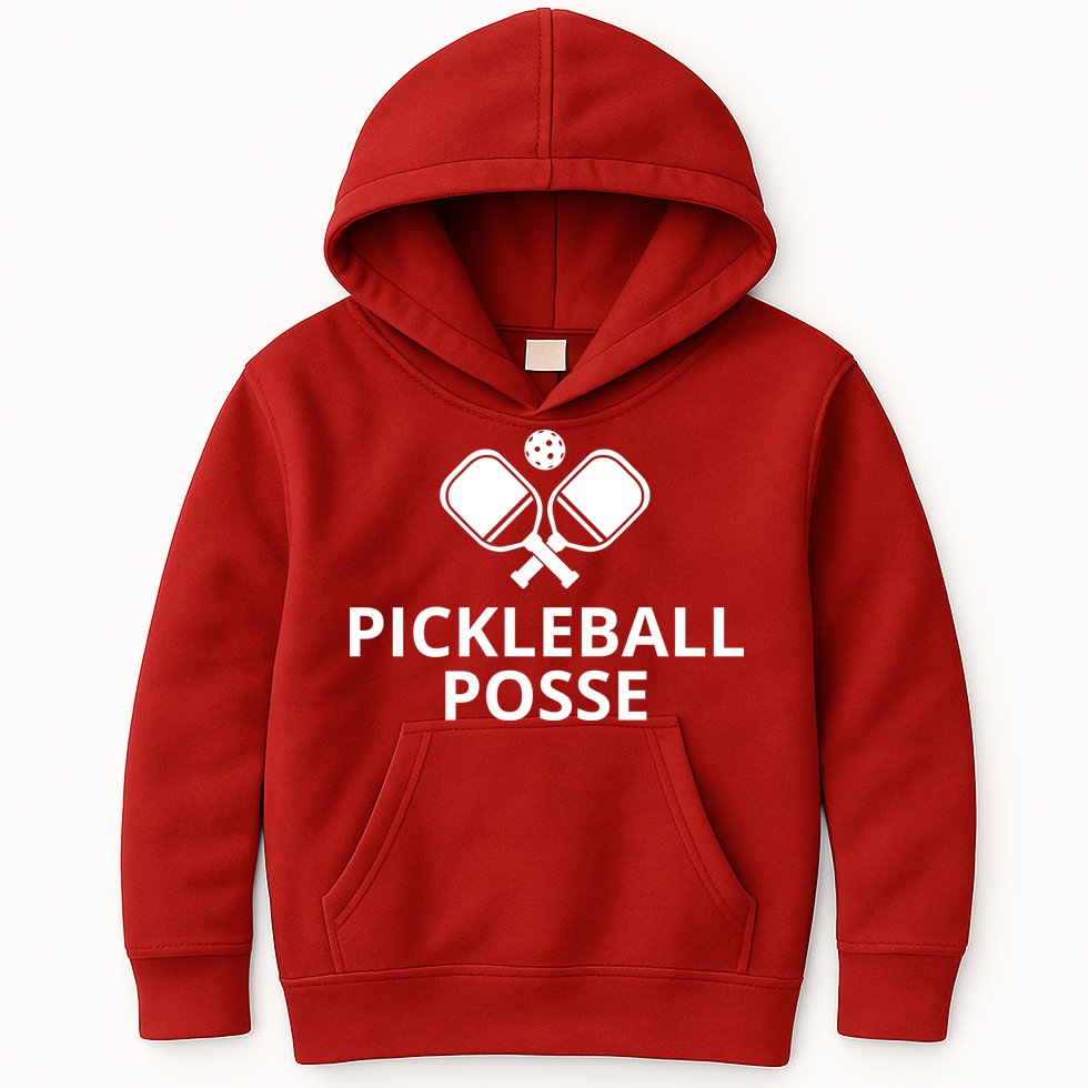 Pickleball Posse Funny Pickleball Quote Pickleball Lovers Kids Hoodie
