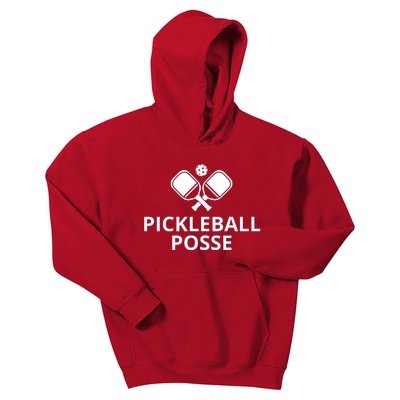 Pickleball Posse Funny Pickleball Quote Pickleball Lovers Kids Hoodie