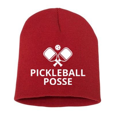 Pickleball Posse Funny Pickleball Quote Pickleball Lovers Short Acrylic Beanie