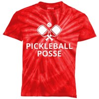 Pickleball Posse Funny Pickleball Quote Pickleball Lovers Kids Tie-Dye T-Shirt