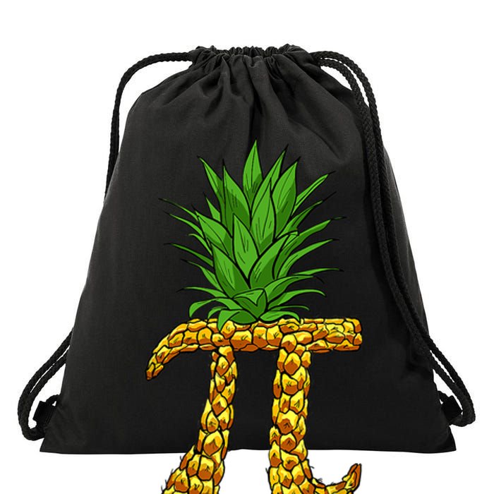 Pineapple Pi Funny Pi Day Pi Neapple Pi Drawstring Bag