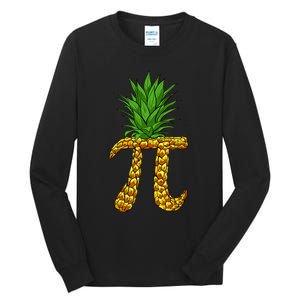 Pineapple Pi Funny Pi Day Pi Neapple Pi Tall Long Sleeve T-Shirt