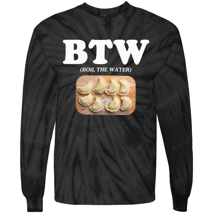 Pierogi Polish Food Tie-Dye Long Sleeve Shirt