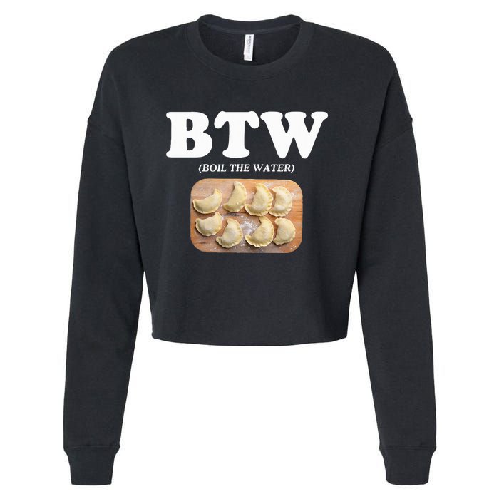 Pierogi Polish Food Cropped Pullover Crew