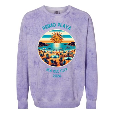 Primo Playa Fun Beach Scene Colorblast Crewneck Sweatshirt