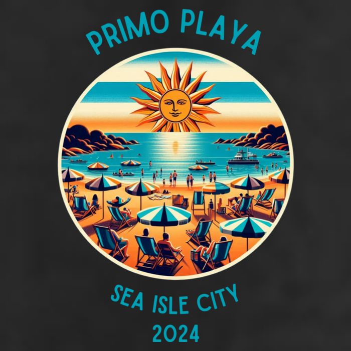 Primo Playa Fun Beach Scene 7 Panel Mesh Trucker Snapback Hat