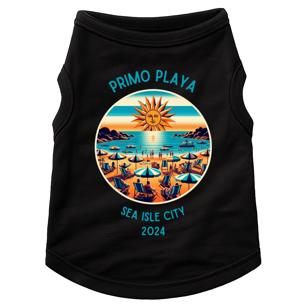 Primo Playa Fun Beach Scene Doggie Tank