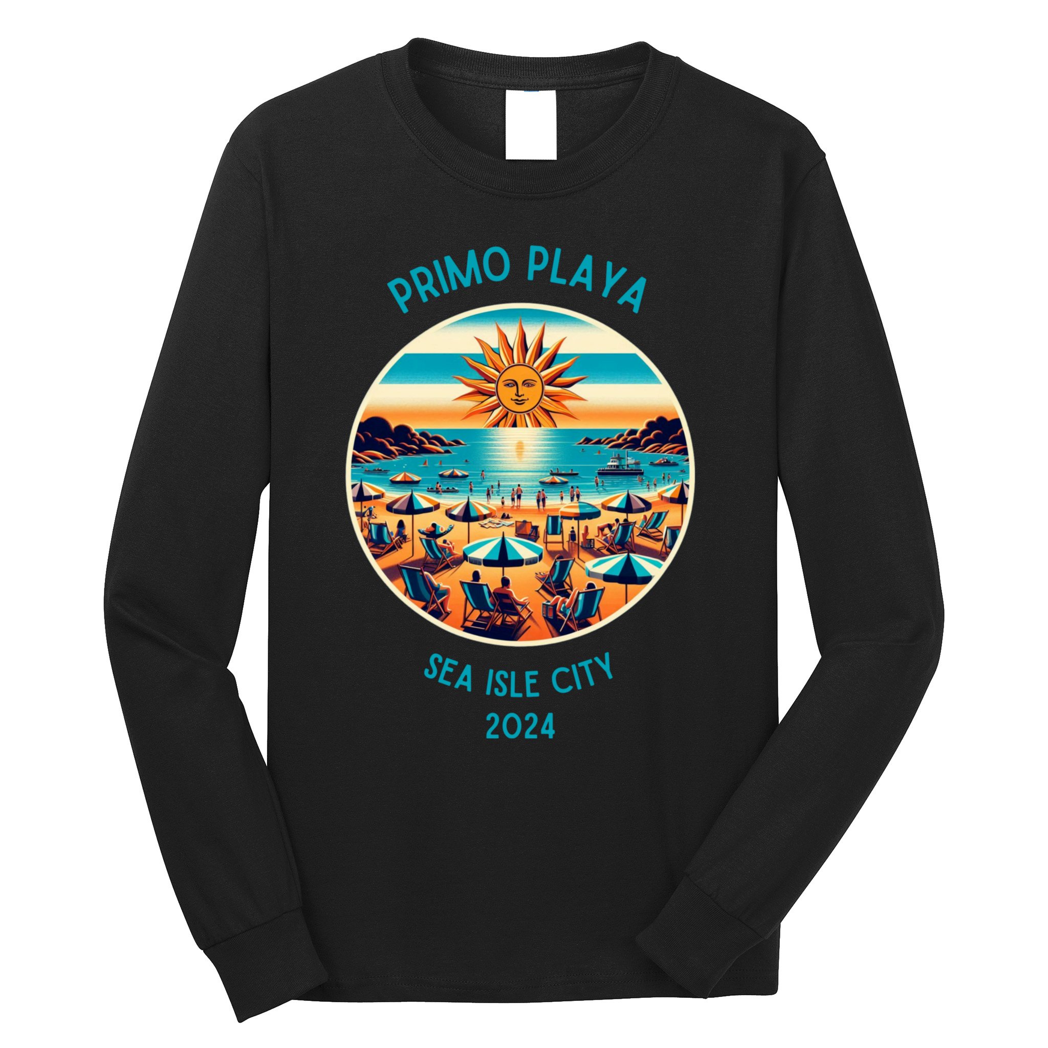 Primo Playa Fun Beach Scene Long Sleeve Shirt