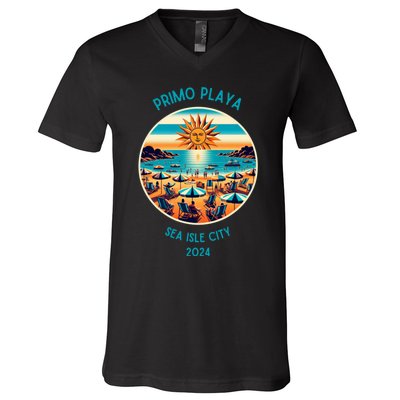 Primo Playa Fun Beach Scene V-Neck T-Shirt