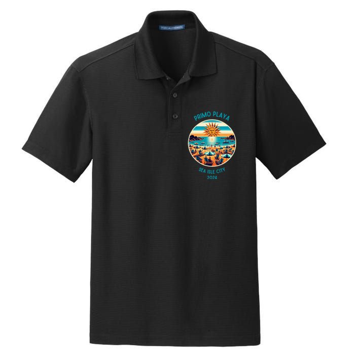 Primo Playa Fun Beach Scene Dry Zone Grid Polo