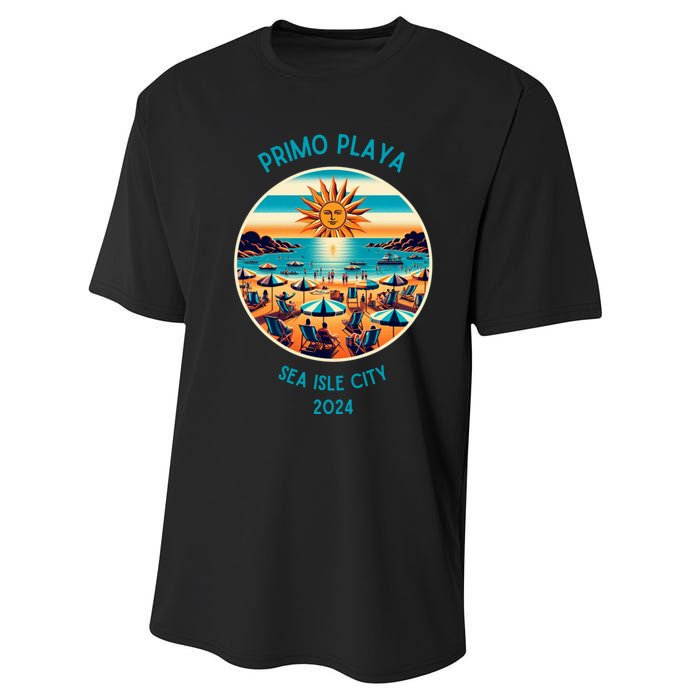 Primo Playa Fun Beach Scene Performance Sprint T-Shirt