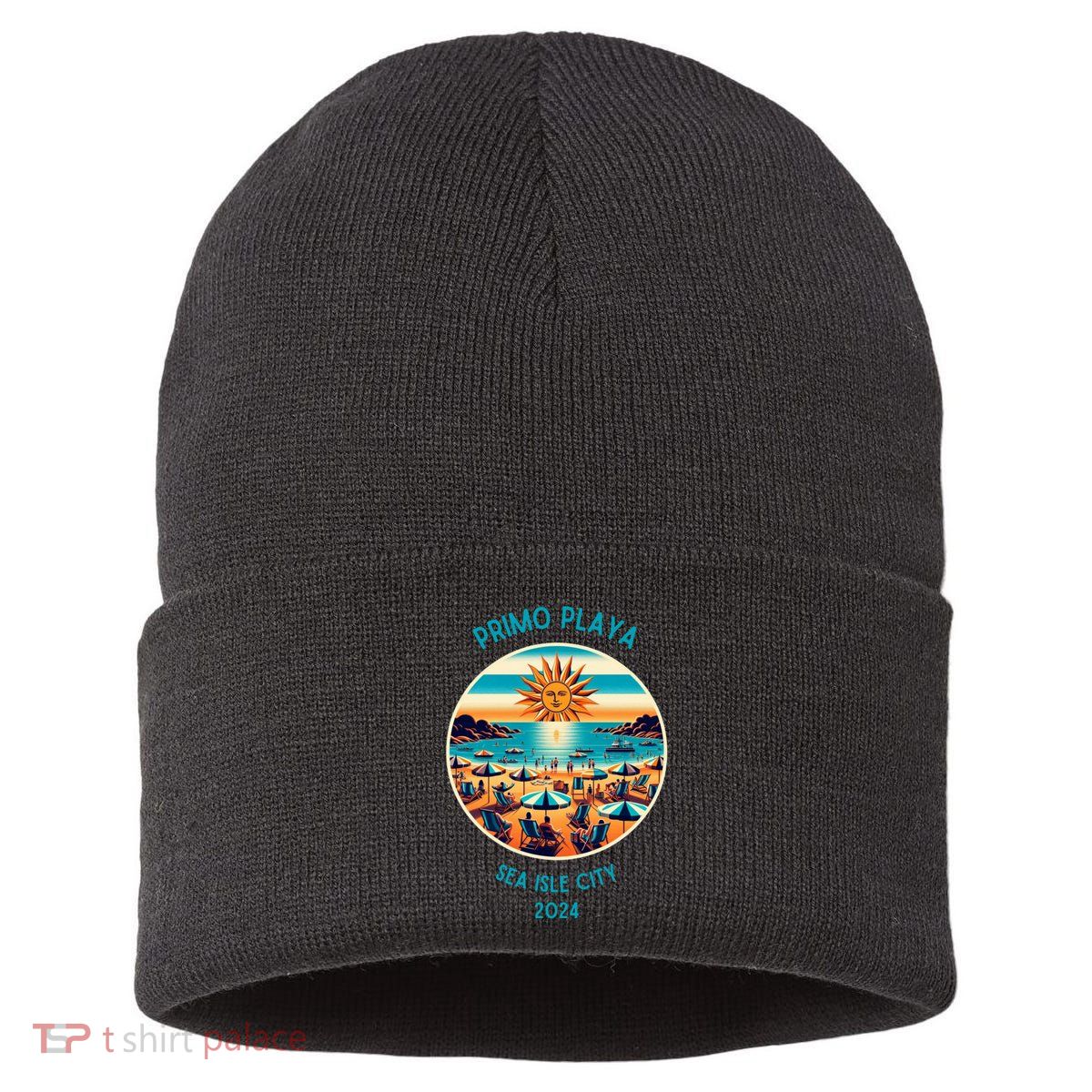 Primo Playa Fun Beach Scene Sustainable Knit Beanie