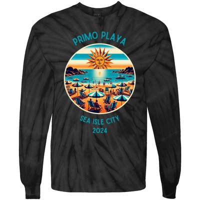 Primo Playa Fun Beach Scene Tie-Dye Long Sleeve Shirt