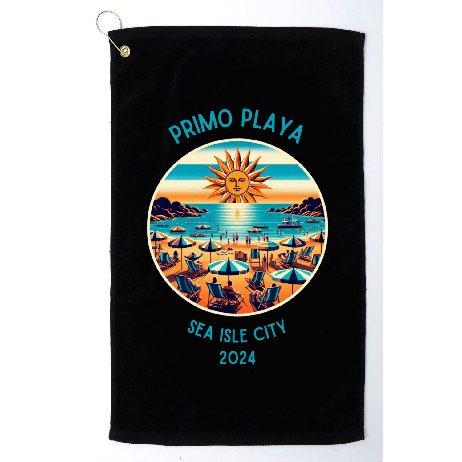 Primo Playa Fun Beach Scene Golf Towel