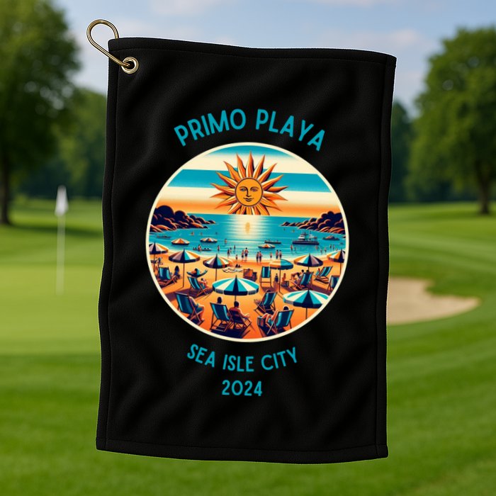 Primo Playa Fun Beach Scene Golf Towel