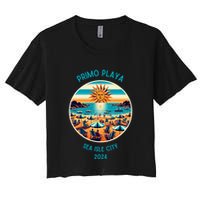 Primo Playa Fun Beach Scene Women's Crop Top Tee