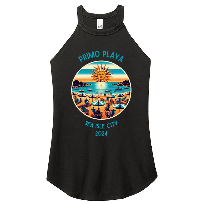 Primo Playa Fun Beach Scene Women's Perfect Tri Rocker Tank