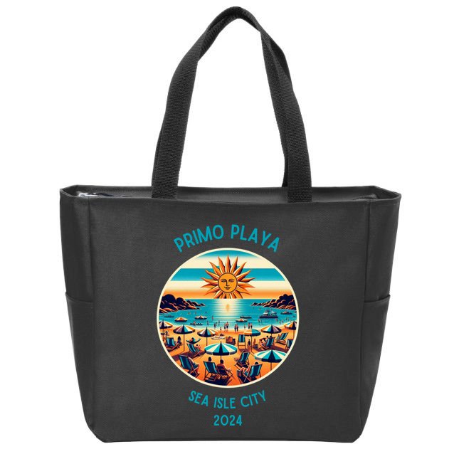 Primo Playa Fun Beach Scene Zip Tote Bag