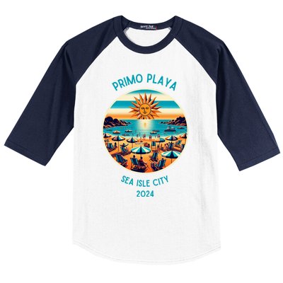 Primo Playa Fun Beach Scene Baseball Sleeve Shirt