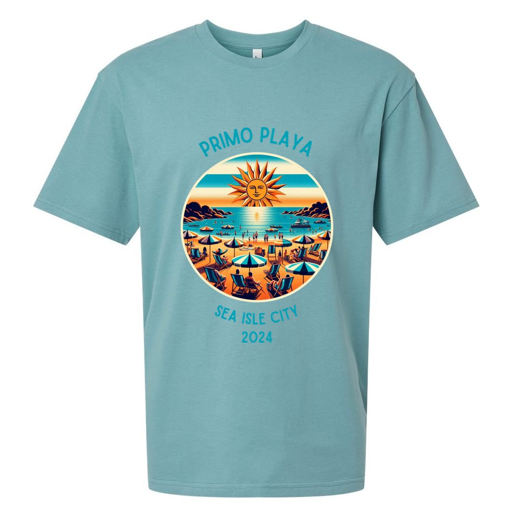 Primo Playa Fun Beach Scene Sueded Cloud Jersey T-Shirt
