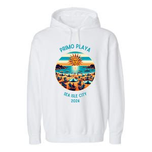 Primo Playa Fun Beach Scene Garment-Dyed Fleece Hoodie