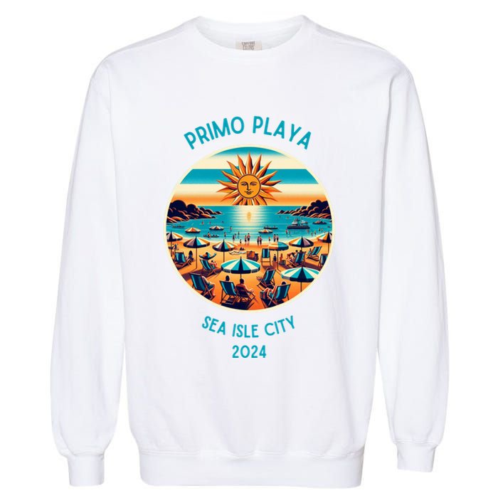 Primo Playa Fun Beach Scene Garment-Dyed Sweatshirt