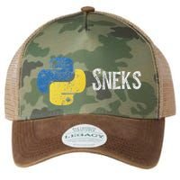 Python Programming Funny Programmer Python Logo Sneks Gift Legacy Tie Dye Trucker Hat