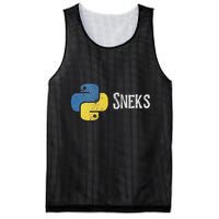Python Programming Funny Programmer Python Logo Sneks Gift Mesh Reversible Basketball Jersey Tank