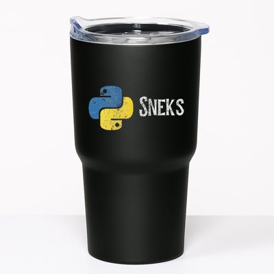 Python Programming Funny Programmer Python Logo Sneks Gift Tumbler
