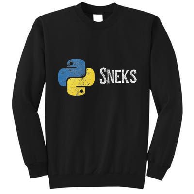 Python Programming Funny Programmer Python Logo Sneks Gift Tall Sweatshirt