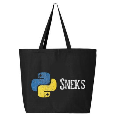 Python Programming Funny Programmer Python Logo Sneks Gift 25L Jumbo Tote