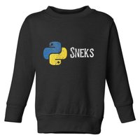 Python Programming Funny Programmer Python Logo Sneks Gift Toddler Sweatshirt