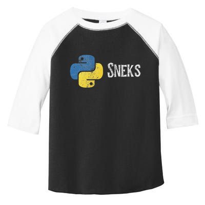 Python Programming Funny Programmer Python Logo Sneks Gift Toddler Fine Jersey T-Shirt