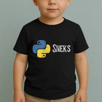 Python Programming Funny Programmer Python Logo Sneks Gift Toddler T-Shirt