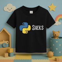 Python Programming Funny Programmer Python Logo Sneks Gift Toddler T-Shirt