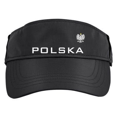 Polska Poland Flag Sports Athletic Jersey Style Adult Drive Performance Visor